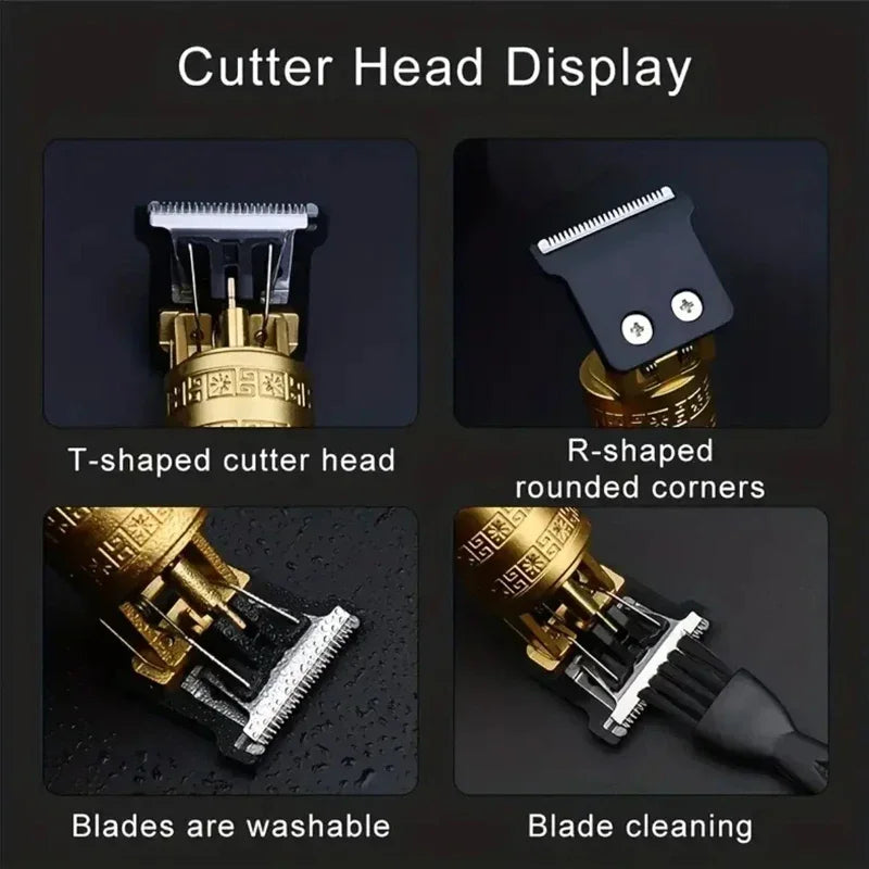 T9 Vintage Haarschneidemaschine Freund Vater Freund Geschenk Tragbare USB wiederaufladbare professionelle Carving Bart Haarschneider Maschine