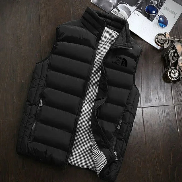 Ärmellose Herbst- und Winterjacke mit Reißverschluss, warmer Westenmantel, modische und vielseitige Herren-Golfbekleidung
