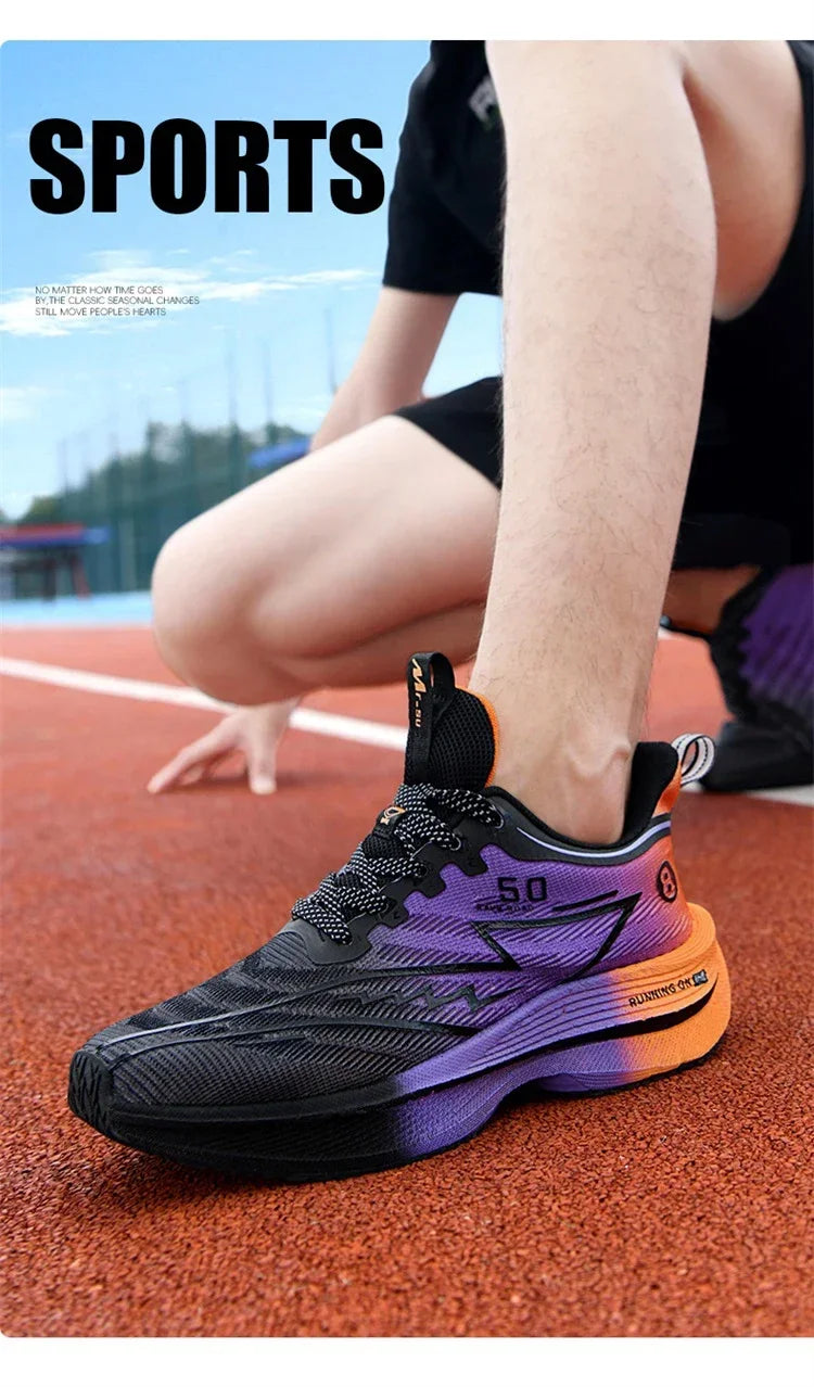 Marke männer Carbon Platte Laufschuhe Weiche Kissen Stoßdämpfende Sport Schuhe Unisex Turnschuhe Licht Anti-Slip Training Schuhe