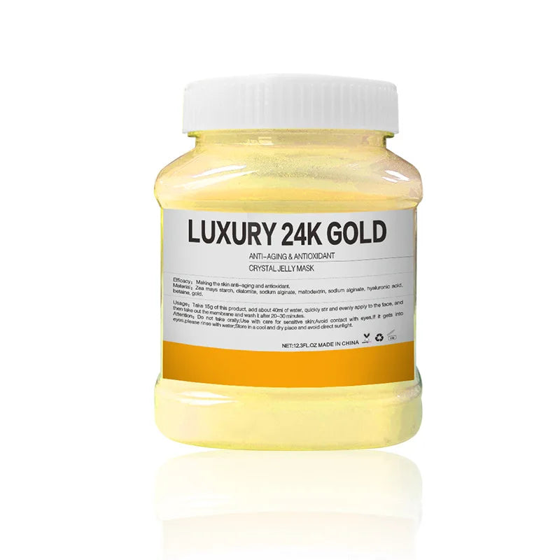 350g Feuchtigkeitsspendende 24K Gold Weiche Maske Pulver Rosenblütenblatt Kristall Gelee Maske Pulver Hautpflege Dropshipping