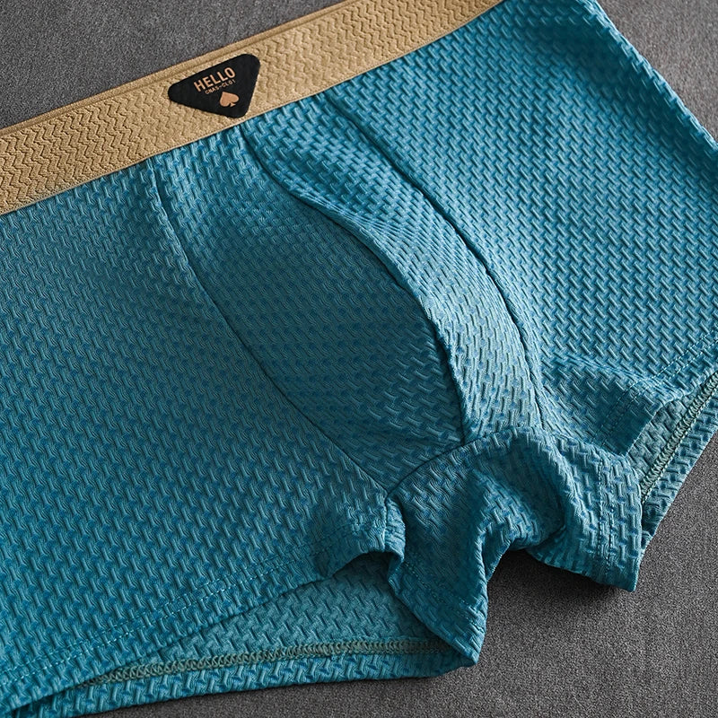 1/4 Stück Herren-Unterwäsche aus Eisseide, heiße Dessous, dünne Boxershorts, coole Unterhosen, atmungsaktive sexy Slips, U-förmige Shorts, Größen L-6XL