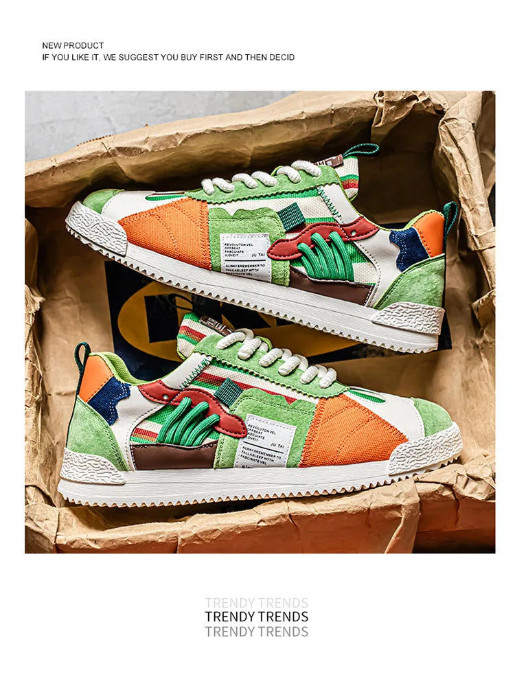 Herren Weiße Sneaker Herbst Bequeme Rutschfeste Laufschuhe Luxuriöse Weiche Sohle Modische Schnürschuhe Outdoor Freizeitschuhe 2026