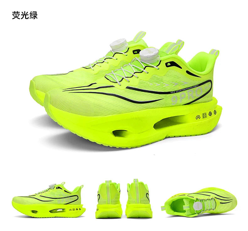 Spezialität Carbon Platte Sport Laufschuhe Marathon Air Kissen Männer Atmungsaktive Leichte Frauen Bequeme Rutschfeste Turnschuhe