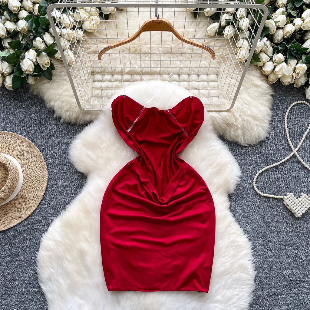 SINGREINY Fashion Beading Mini Sundress Transparent Sling Design Swinging Collar Hot Summer Ladies Sexy Backless Bodycon Dress