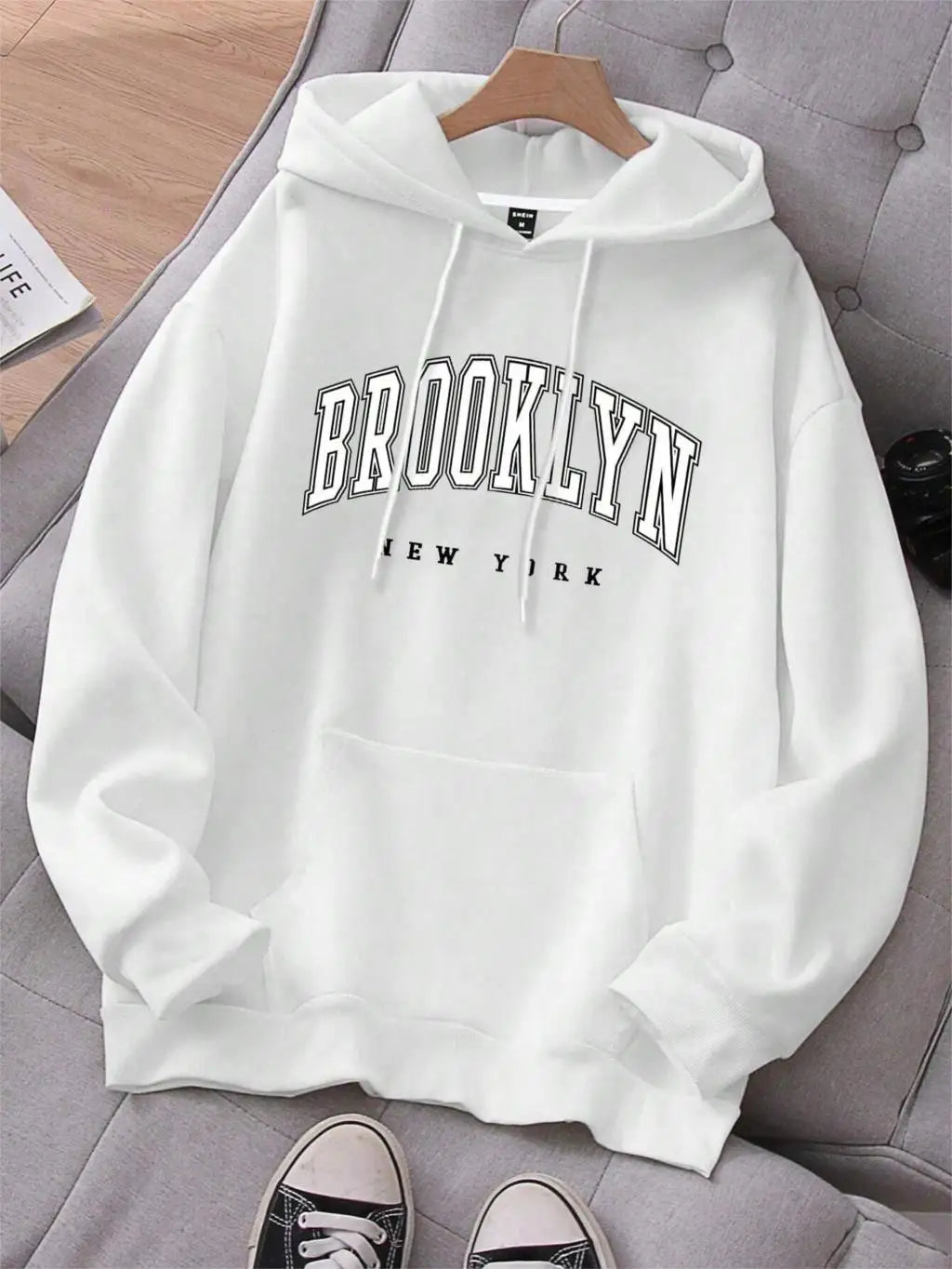 Brooklyn New York Druck Männer Hoody Oansatz Alle Spiel Lose Bequeme Sweatshirt Mode Fleece Grundlegende Hoodie Herbst Kleidung