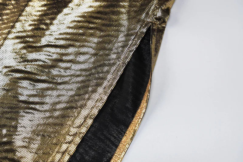 Sexy und modisches Damen-Kleid, elegant, kurz, mit hängendem Hals, rückenfrei, unten auf der Brust, Pailletten, Party-Mädchen-Tanzkleid