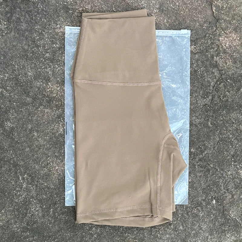 Frauen Sport Biker Shorts Frauen Nackt Gefühl Hohe Taille Yoga Shorts Push-Up Fitness Leggings Bauch-steuer Yoga Dünne Shorts