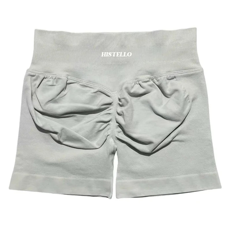 HISTELLO Impact Shorts Df Substitute High Waist Women Yoga Workout Short Seamless Leggings Stretch Fitness Running Gym Shorts