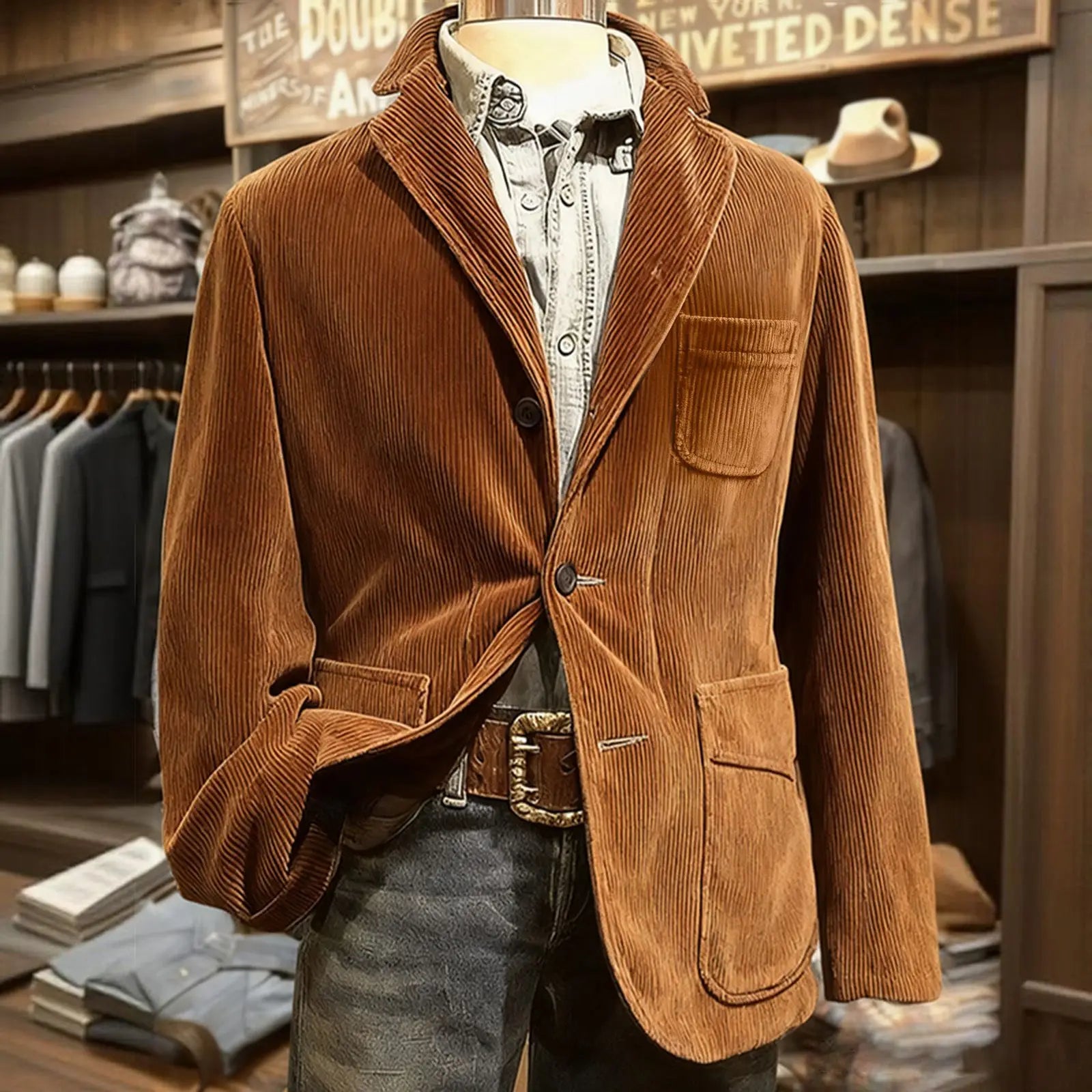 Männer Einfarbig Cord Warme Anzug Jacke Strickjacke Frühling Herbst Business Casual Cord Blazer Jacke männer Anzug Mantel