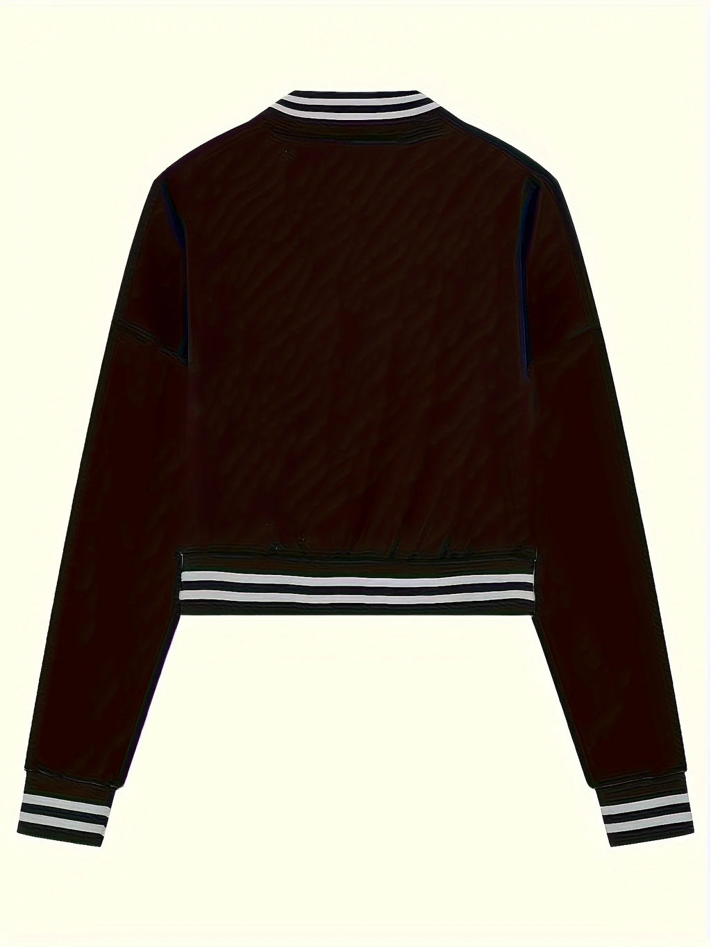 Frühling und Herbst Europäische und N Damen-Jacke in reiner Farbe, einreihige Baseballjacke