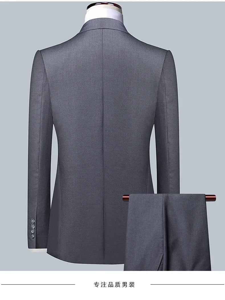 Anzug Boutique Herrenmode Business (Blazer + Weste + Hose) Gentleman's Hochzeit Casual Professioneller formeller Anzug 3-teilig M-6XL