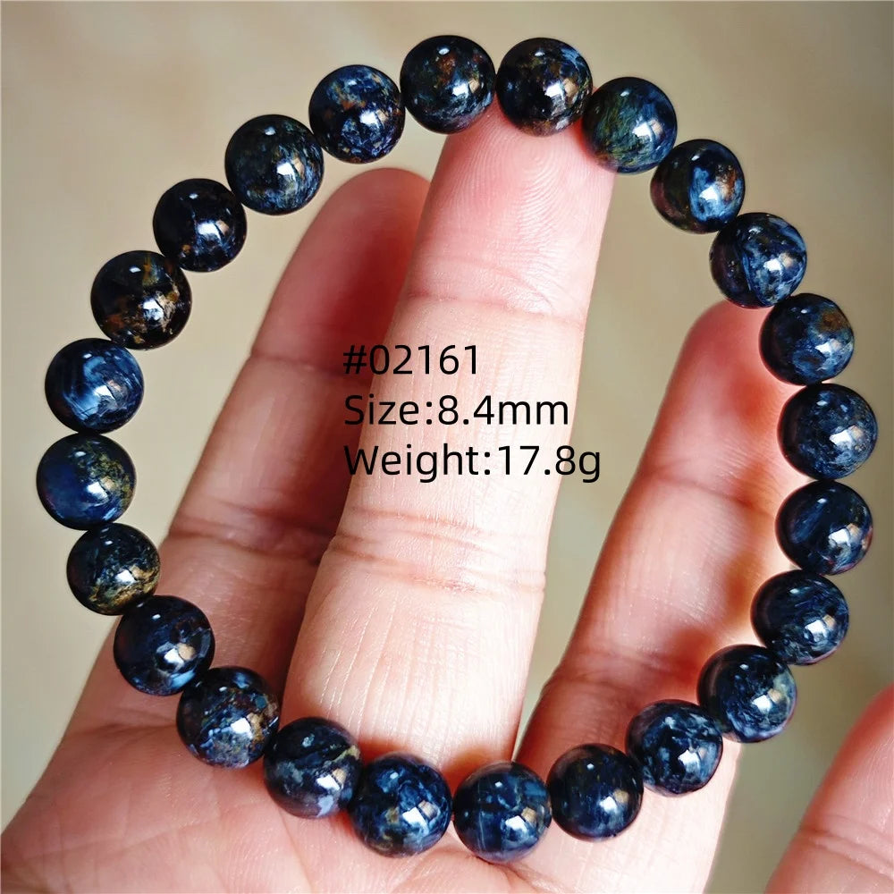 Natürliche blaue Pietersite Runde Perlen Armband Schmuck 12,5 mm Feuer Pietersite Namibia Feuer Pietersite Seltene Steinperlen AAAAAA