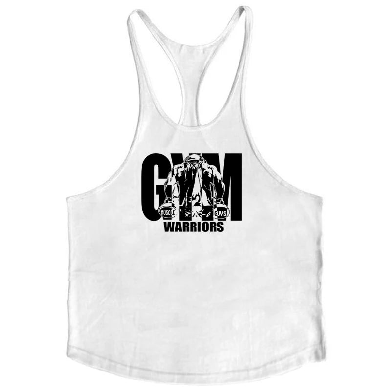 Gym Bodybuilding Tank Tops Mode Y-back Hosenträger Westen Baumwolle Atmungsaktive Ärmellose Unterhemden Herren Fitness Muscle Sport Hemd