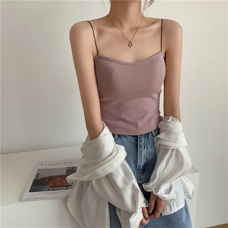 Sommer kurze Neck holder Tank Top Frauen y2k Kleidung schwarz weiß rosa ärmelloses Korsett rücken frei ausgehen Crop Tops Sexys Frauen