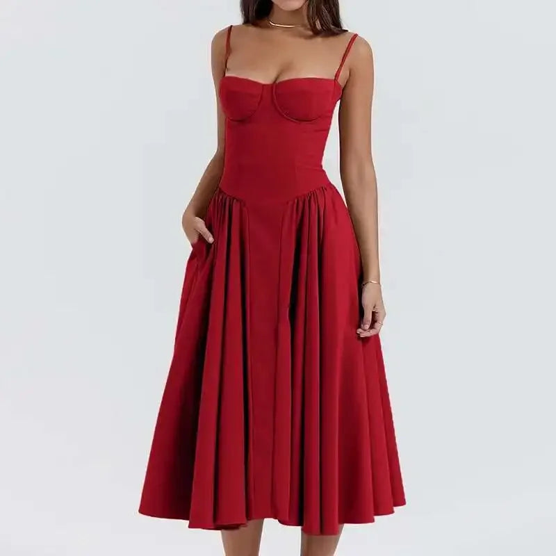 Sommer Sexy Frauen Kleid Böhmen Lange Kleider Luxus Elegante V-ausschnitt Ärmellose Slip Blume Strand Sommerkleid Kleid für Weibliche 2025