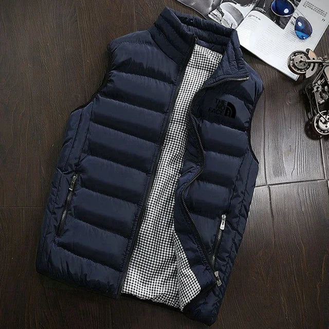 Ärmellose Herbst- und Winterjacke mit Reißverschluss, warmer Westenmantel, modische und vielseitige Herren-Golfbekleidung