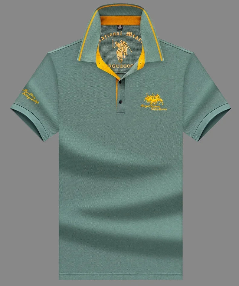 2024 hohe Qualität männer Baumwolle Bestickt Polo-Shirt Sommer Neue High-end-Business Casual Revers Kurzarm T-shirt