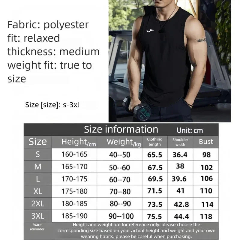 Joma Herren-Tanktop für schnelles Trocknen, atmungsaktives, ärmelloses Muskelshirt, leichte Fitness-Sportbekleidung für Workout und Laufen