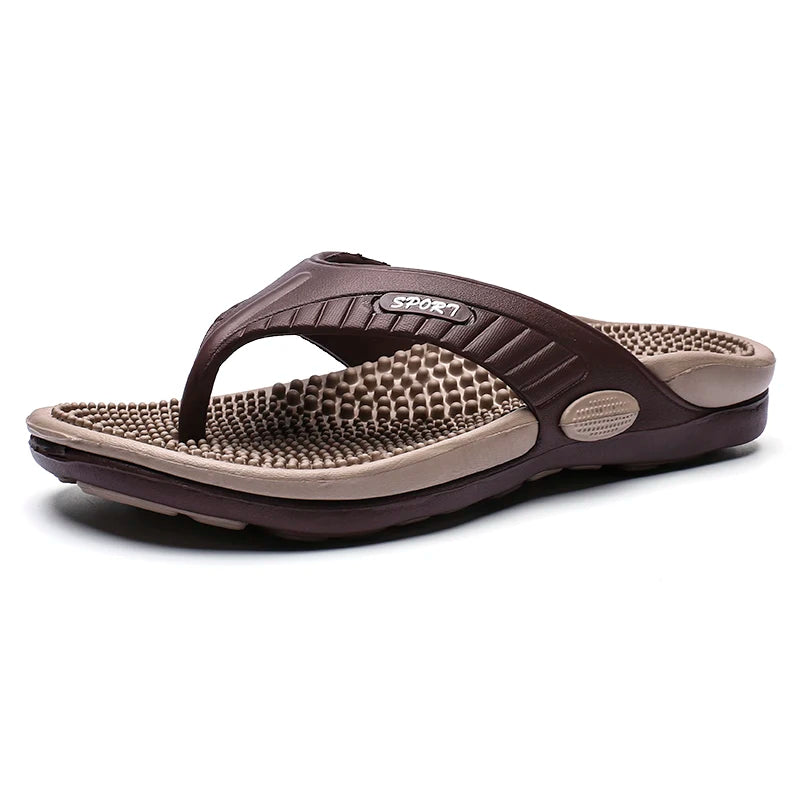 Männer Massage Flip-Flops EVA Hausschuhe Sommer Atmungsaktive Strand Schuhe Sandalen Männer Flip-Flops Atmungsaktive Plus Große Größe Männer Slipper 46