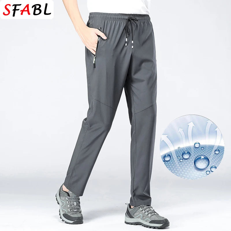 5XL Hohe Stretch Outdoor Sport Wandern Hosen Männer Zipper Taschen Hosen Männer Sommer Dünne Quick Dry männer Hosen Trekking Angeln