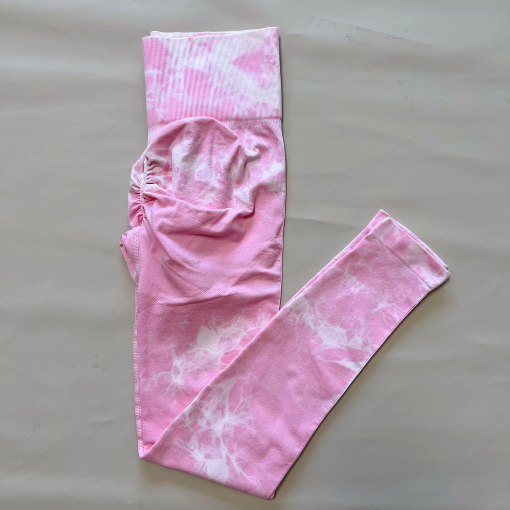Women Tiedye Gym Leggings Seamless Mujer Push Up Seamless Pants Scrunch Sports Fitness High Waist Workout Yoga Leggins Drop Ship