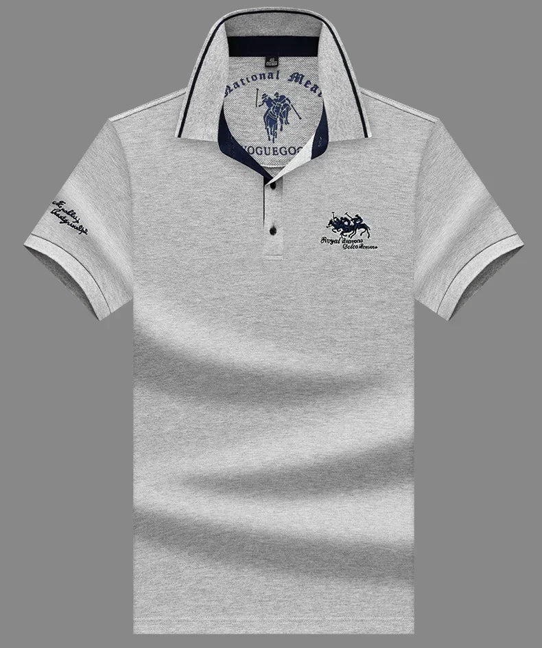 2024 hohe Qualität männer Baumwolle Bestickt Polo-Shirt Sommer Neue High-end-Business Casual Revers Kurzarm T-shirt