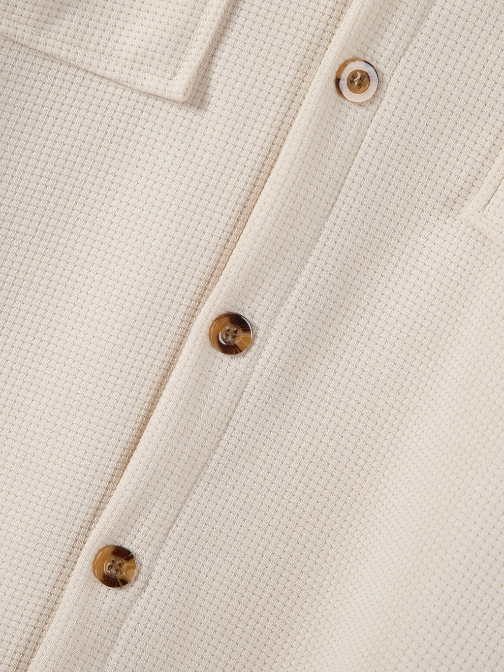 2025 Trendy men's workwear shirt waffle black coat double pocket design button opening and closing style