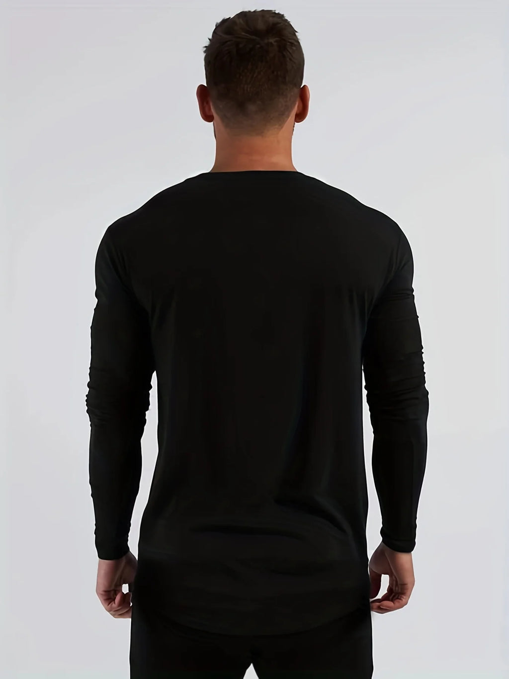 Men's 100% pure cotton comfortable sports casual loose plus size New York USA printed round neck long sleeved T-shirt top