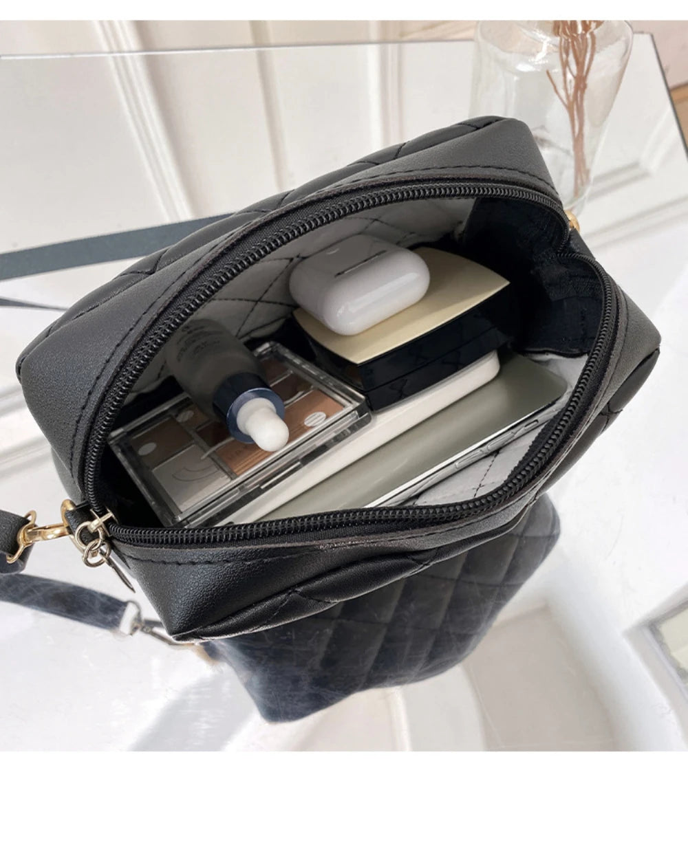 2024 quaste Kleine Umhängetasche Für Frauen Trend Lingge Stickerei Kamera Weibliche Schulter Tasche Mode Kette Damen Umhängetaschen
