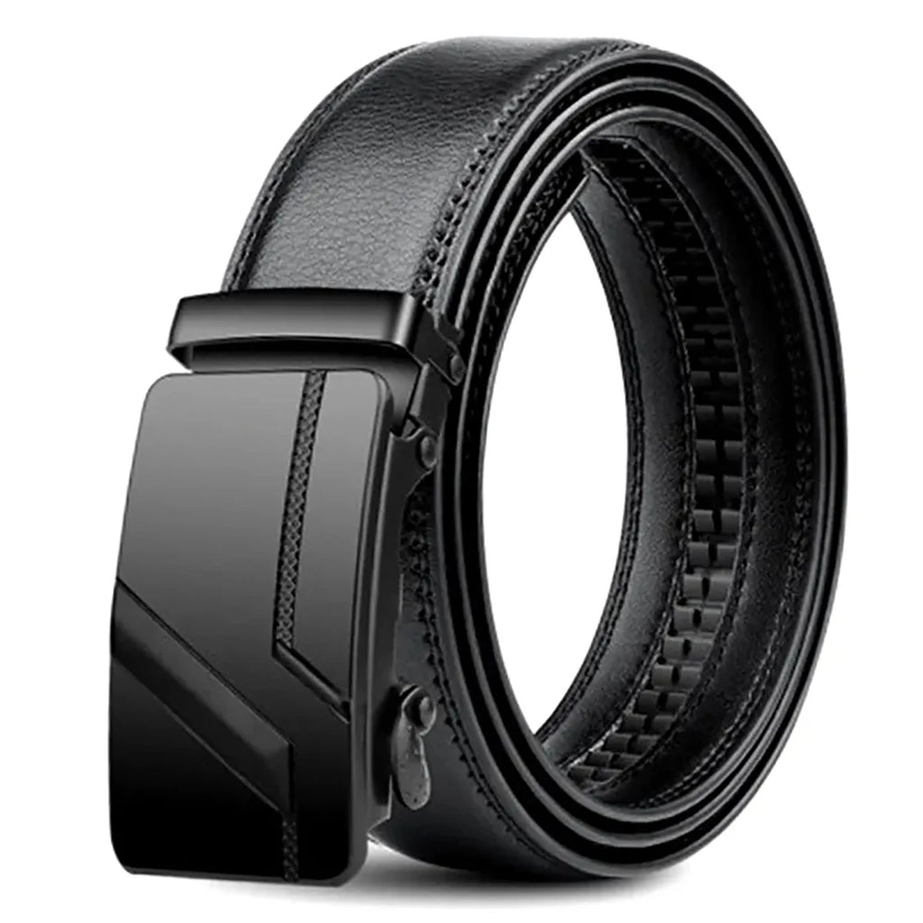 Hochwertiger Herrengürtel, 110 cm, 120 cm, 130 cm, Luxusgürtel, schwarze Herren-Jeansgürtel mit automatischer Schnalle, Anzuggürtel