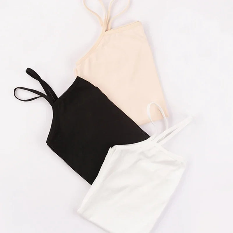 Sommer Sexy Camisoles Frauen Crop Top Ärmelloses Shirt Sexy Schlanke Dame Bralette Tops Strap Dünne Weste Leibchen Basis Weste Tops