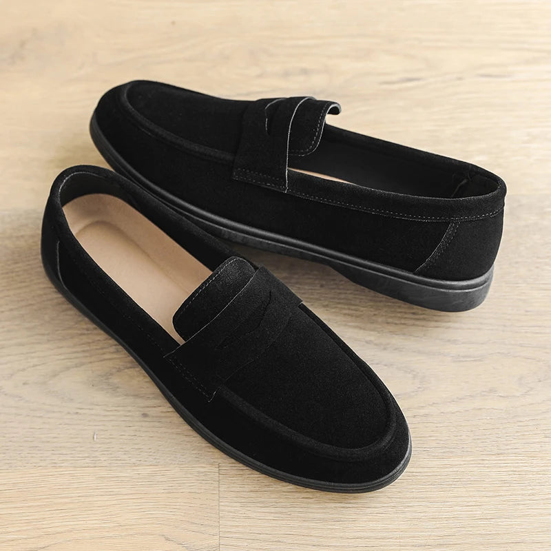 Hot Sale Men's Slip On Loafers Preppy Lightweight Breathable Comfort Outdoor Flats Non Slip Soft Sole Casual Daily Walking Shoes
