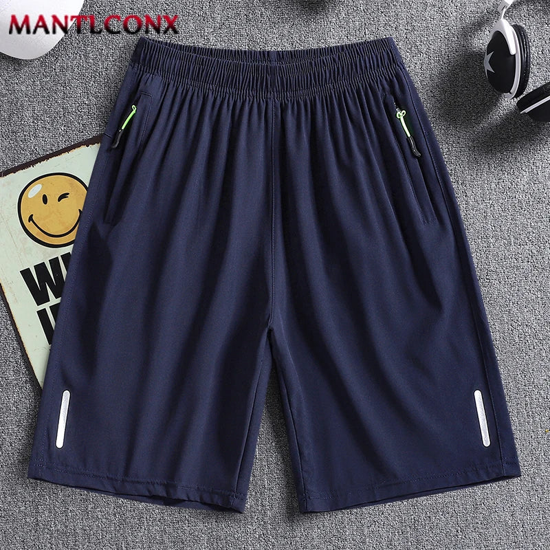 Quick Dry Shorts Männer Sommer Dünne Kurze Hosen Laufsport Bottom Gym Fitness Strand Zipper Tasche Lose Kurze Jogginghose Männer