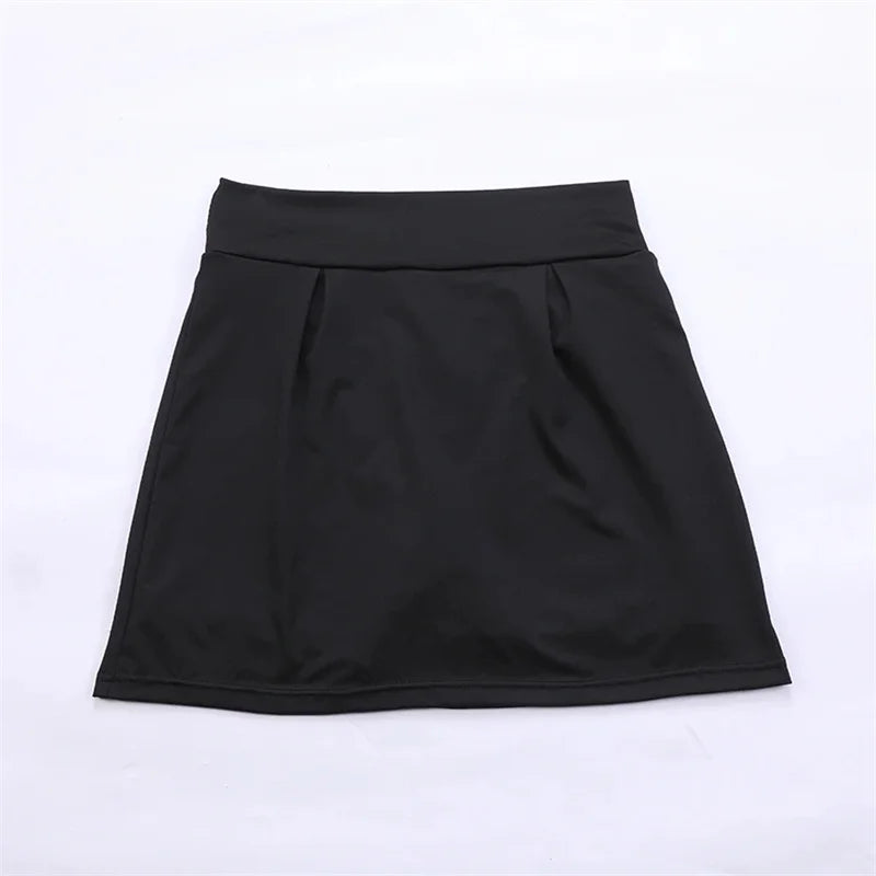 Sommer Damen Tennis Tanz Fitness Kurze Röcke Schnelltrocknend Einfarbig Damen-Unterrock Hohe Taille Mini-Röcke Shorts DF4987