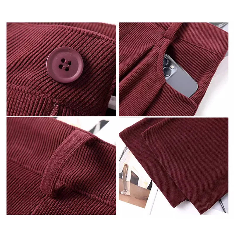 Heißer Verkauf Winter Dame Schnee Warme Hosen Mädchen Klassische Fleece Hohe Taille Hose Frauen Gerade Bein Plüsch Thermische Casual Hosen