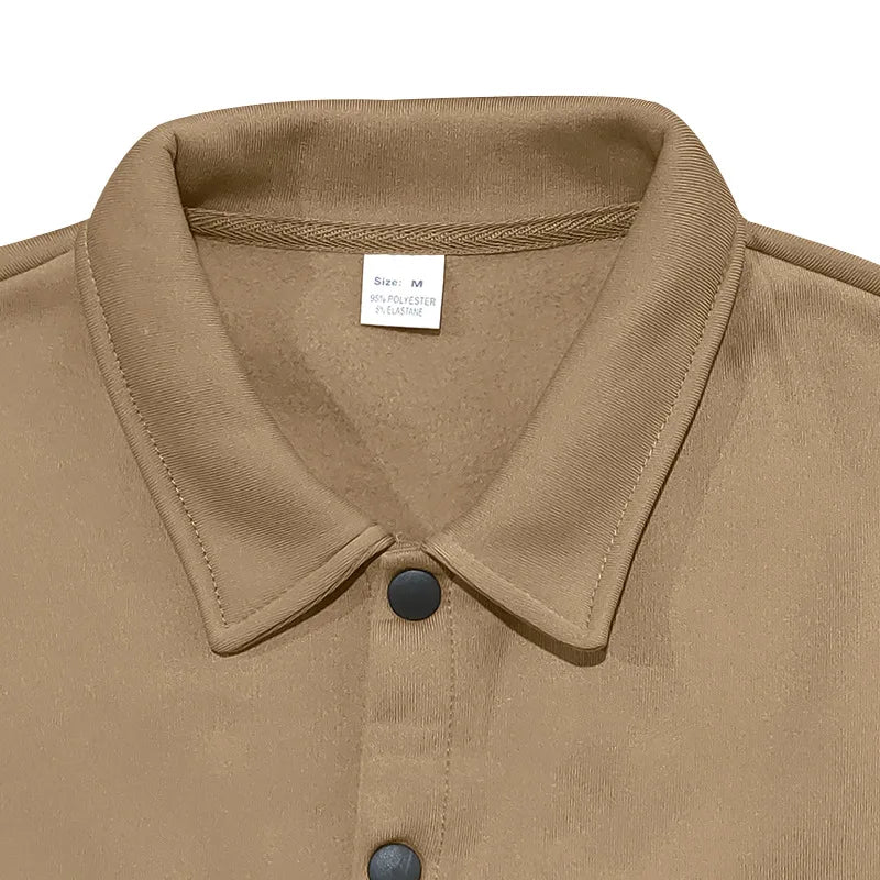 Winter European and American cross-border casual men's clothing fleece lapel European and American single-breasted slim jacket