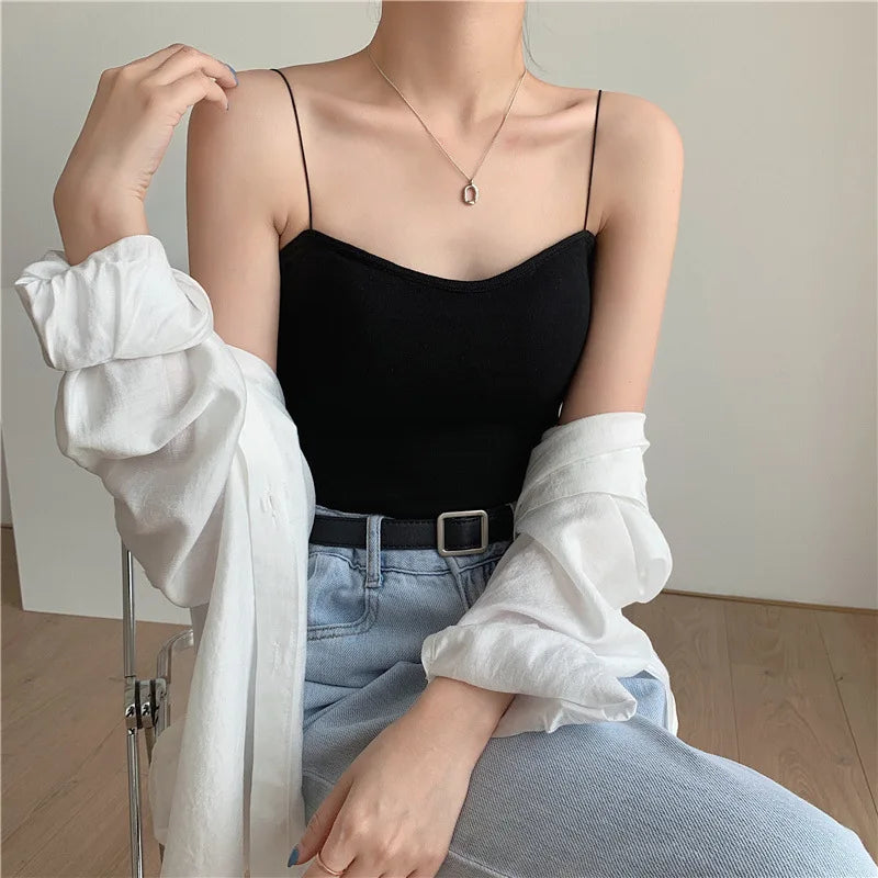 Sommer kurze Neck holder Tank Top Frauen y2k Kleidung schwarz weiß rosa ärmelloses Korsett rücken frei ausgehen Crop Tops Sexys Frauen