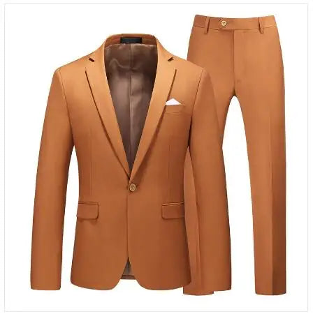 22 Farben einreihige formelle Hochzeit Anzüge Herren bekleidung Mode einfache Männer Business Social Prom Party Kleid 2 Stück Set