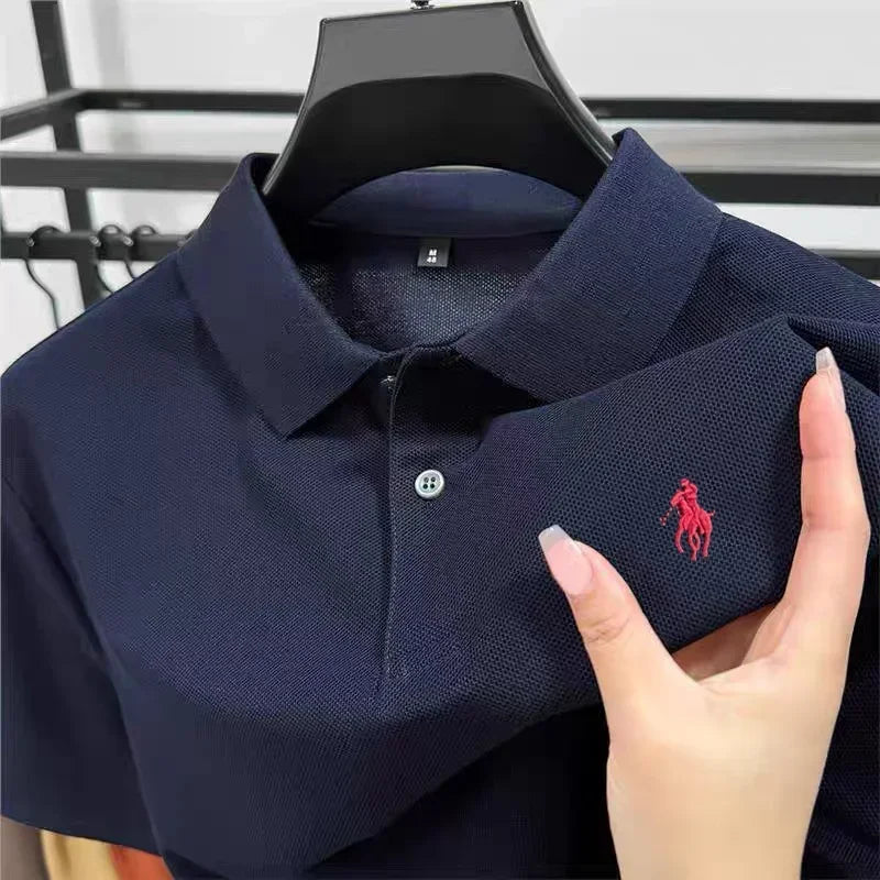 2026 Bedrucktes Kurzarm-Herren-Poloshirt Sommer Neu Bequemes Atmungsaktives Freizeit-T-Shirt Modisches Business-Poloshirt
