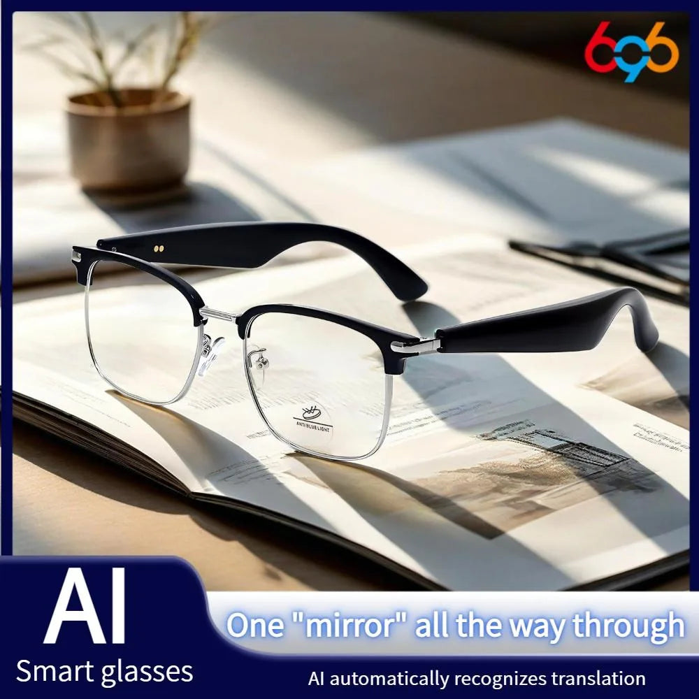 AI Simultaneous Translation Smart Wireless Bluetooth Glasses Anti-Blue Light Glasses Music Play Phone Answering Multi-functional
