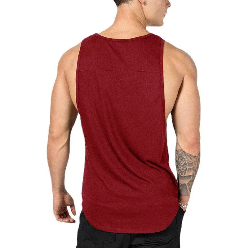 Herren Bodybuilding Sport ärmellose Tank Tops Sommer Baumwolle atmungsaktiv Casual T-Shirts Gym Fitness Workout Muskel lose Unterhemden