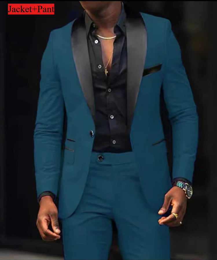 Männer Formale Slim Fit Smoking Prom Anzug Männlichen Bräutigam Hochzeit Blazer Hohe Qualität Trauzeuge Luxus Kleid Business Bankett Party Anzug
