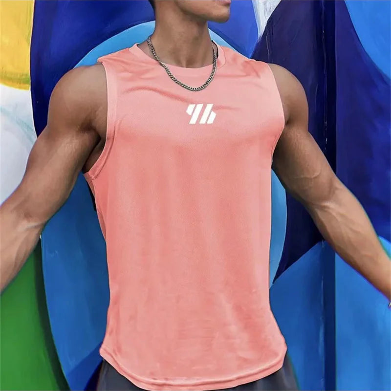 2024 neueste Sommer Gym Weste hochwertige Mesh Shirt ärmellose T-Shirts Männer Tanktops Basketball Laufen Fitness Sport Weste Männer