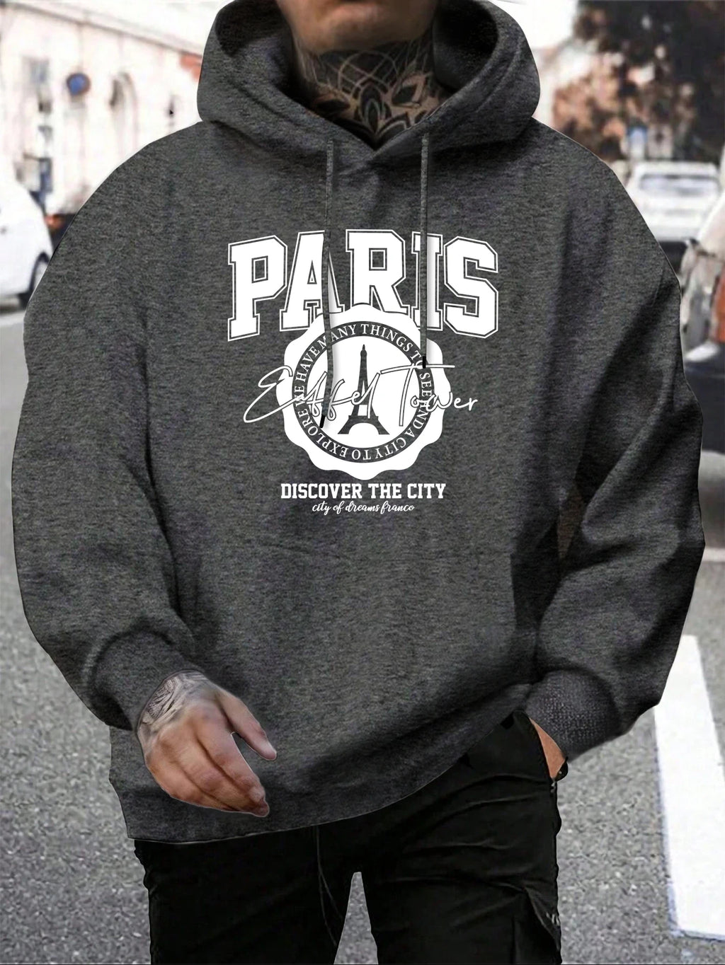 Whiskey Castle Print Herren Hoodies Mode Pelz-Liner Hoodie Warme Fleece S-Xxl Hoody Mann Herbst Hohe Qualität kleidung