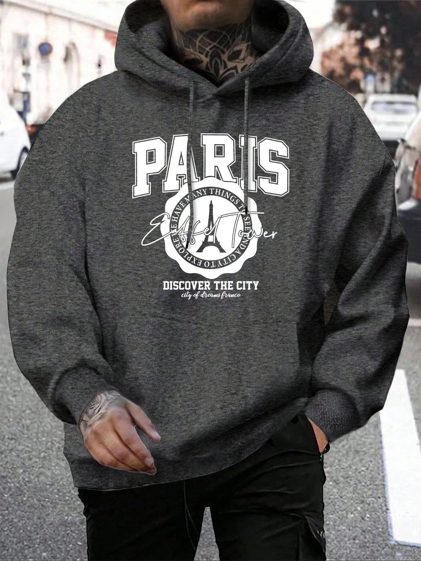 Whiskey Castle Print Herren Hoodies Mode Pelz-Liner Hoodie Warme Fleece S-Xxl Hoody Mann Herbst Hohe Qualität kleidung