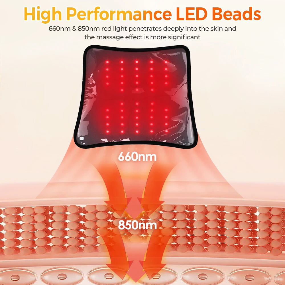 Electric Infrared Knee Pad Re Light Heating Vibration Massager for Back and Waist Thermal Leg Knee Joint Support Brace Wireless