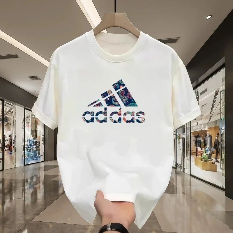 2026 Sommer Herren T-Shirt Kurzarm Reine Baumwolle T-Shirt Sommer Slim Fit Vollbaumwolle Halbarm Rundhals Atmungsaktiv Trend