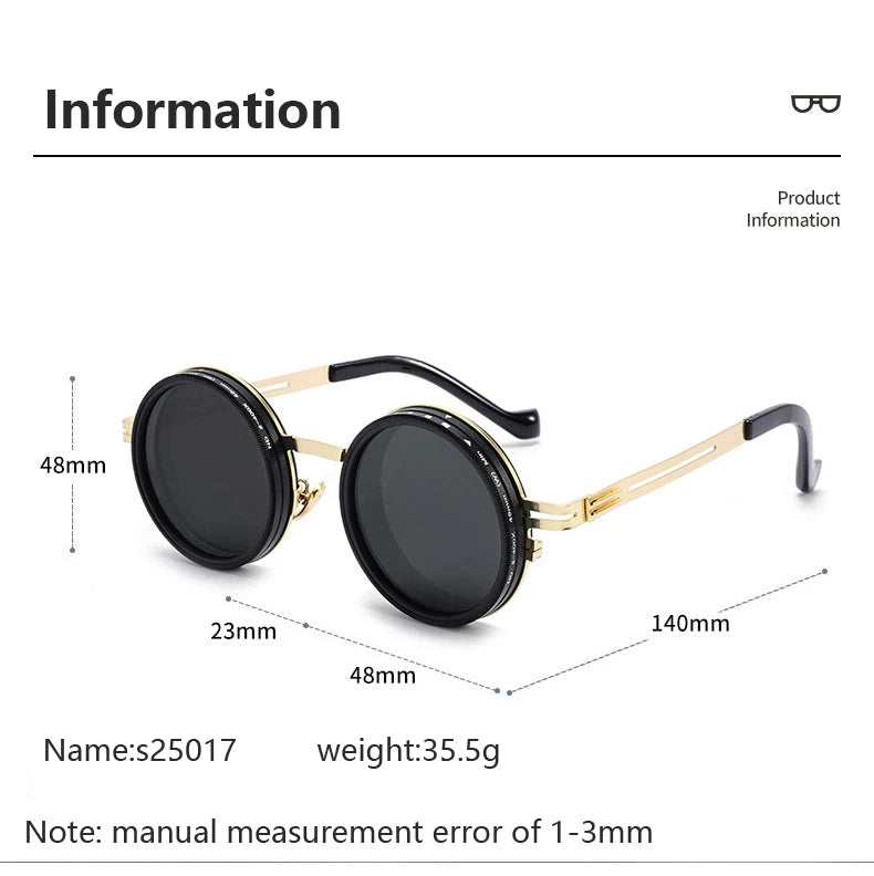 Neue Einstellbare 1-9 Sonnenbrille Punk Polarisierte Sonnenbrille Männer Frauen Runde ND Filter Linsen Retro Angeln Brillen Shades