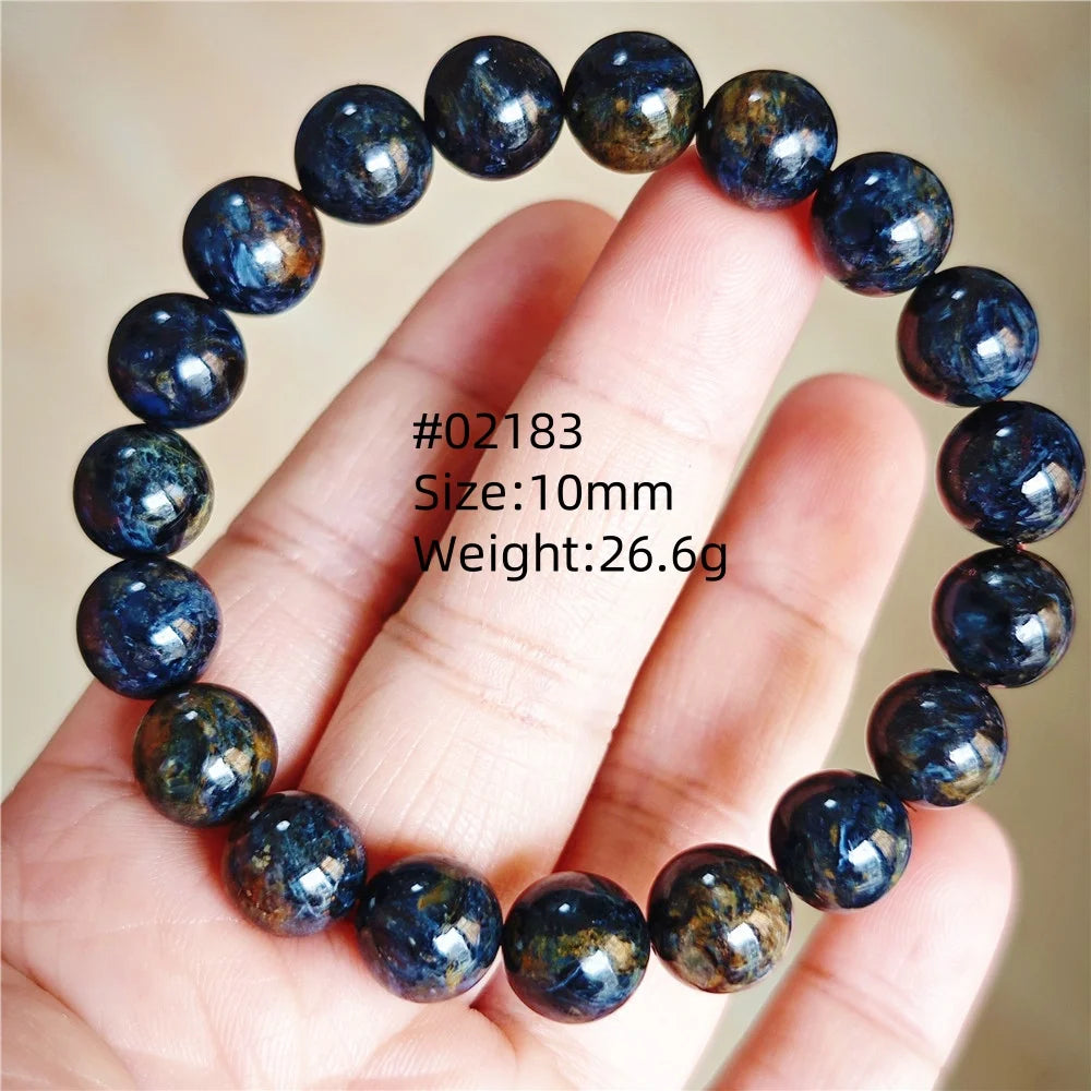 Natürliche blaue Pietersite Runde Perlen Armband Schmuck 12,5 mm Feuer Pietersite Namibia Feuer Pietersite Seltene Steinperlen AAAAAA
