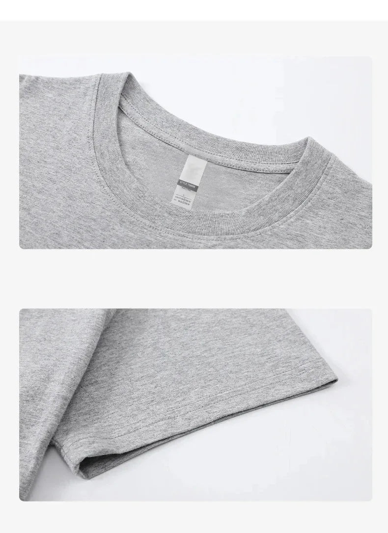 12 Farben übergroßes schweres T-Shirt für Herren, Sommer-Kurzarm-T-Shirt, 100 % Baumwolle, schlichtes Oberteil, lässige Herrenbekleidung